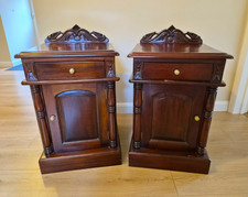 Pair Of Victorian Style Mahogany Bedside Draws