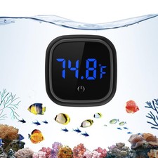 Upgraded Aquarium Thermometer, Digital Fish Tank Thermometer, Large LED HD Di...