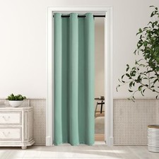 Closet Curtains for Doorway Blackout Door Curtain 34"W x 80"L Pack of 1 Aqua