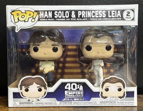 Funko Pop! Star Wars The Empire Strikes Back Han Solo & Princess Leia 2 Pack