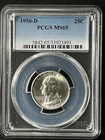 1950-D  25C Washington Quarter Dollar PCGS MS65  33923491