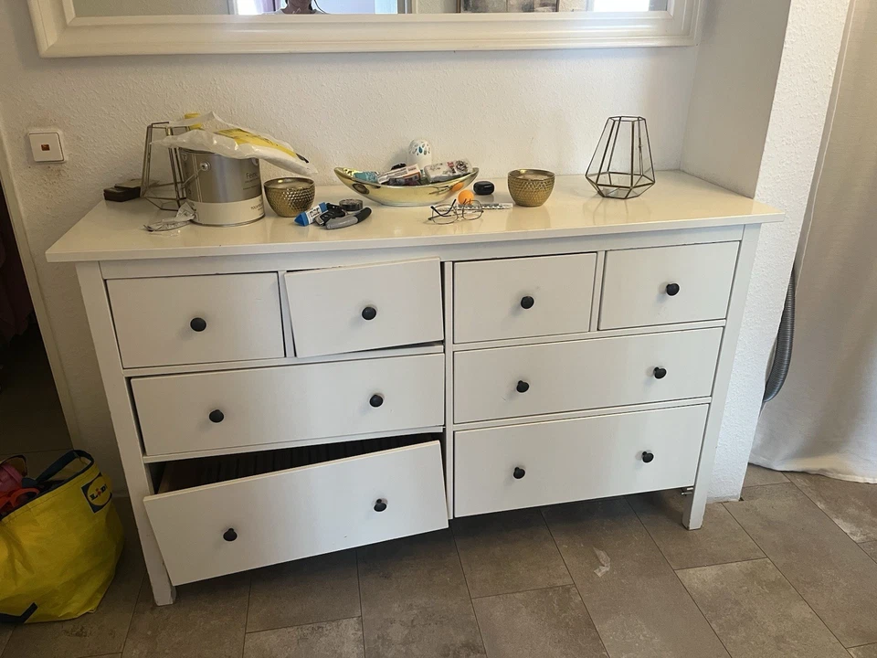 Ikea- Hemnes, Kommode mit 8 Schubladen, weiß,  160x96 cm