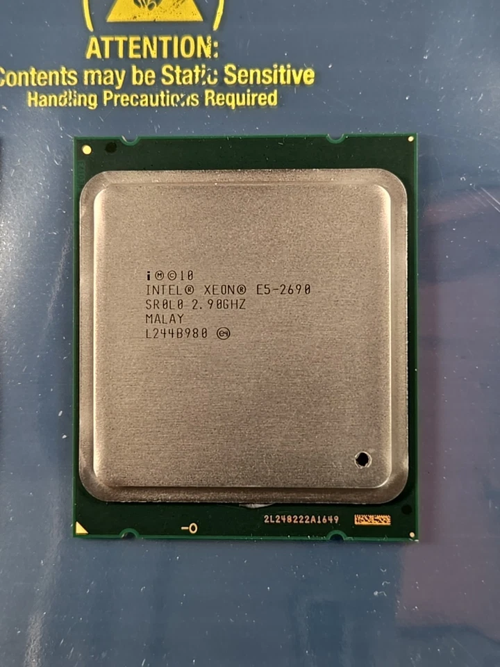 Matched Pair of Intel Xeon E5-2690 8 Core 2.9GHz SR0L0 LGA 2011 Processor CPUs - Image 3 of 4