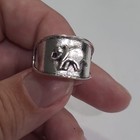 Silver Tone Stainless Steel Elephant Band Ring Size 7 No Stones Animal Theme — photo 3