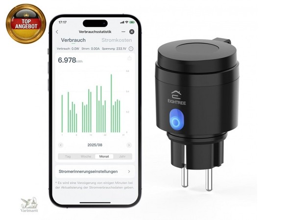Wlan Steckdose Outdoor Mit Strommessung IP44 Wasserdicht, 1Er Pack-image