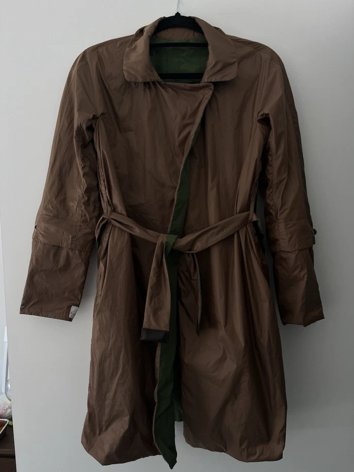 S Max Mara Reversible Trench Coat Green Brown IT36 / US4 Made in Italy jacket - Image 2 of 4