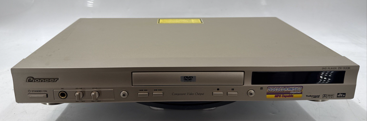 Pioneer DV-533K DVD Player Comes w/Power Supply and RCA Cables