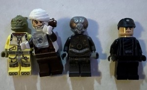 LEGO BOUNTY HUNTER LOT STAR WARS Bossk Dengar Imperial Officer And RARE 4 LOM