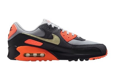 new men's 12 nike air max 90 light smoke grey/hyper crimson-black DM0029-018
