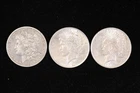 US 90% SILVER DOLLAR LOT OF 3 DIFFERENT COINS PEACE MORGAN FREE SHIPPING NR!
