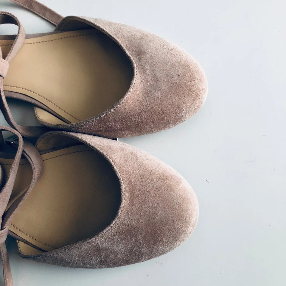 Ivanka Trump 'Elise' Mujer 6 Rubor Rosa Gamuza Con Cordones Ballet Plano Femenino Foto 4 de 4