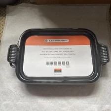 Le Creuset Rectangular Dish With Platter Flint New No Box