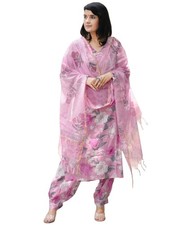 GoSriKi Women's Rayon Blend Straight Printed Kurta with Pant  Dupatta