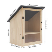 Premium Pine Wood Little Free Library Book Cabinet 2-Tier Book Organizer