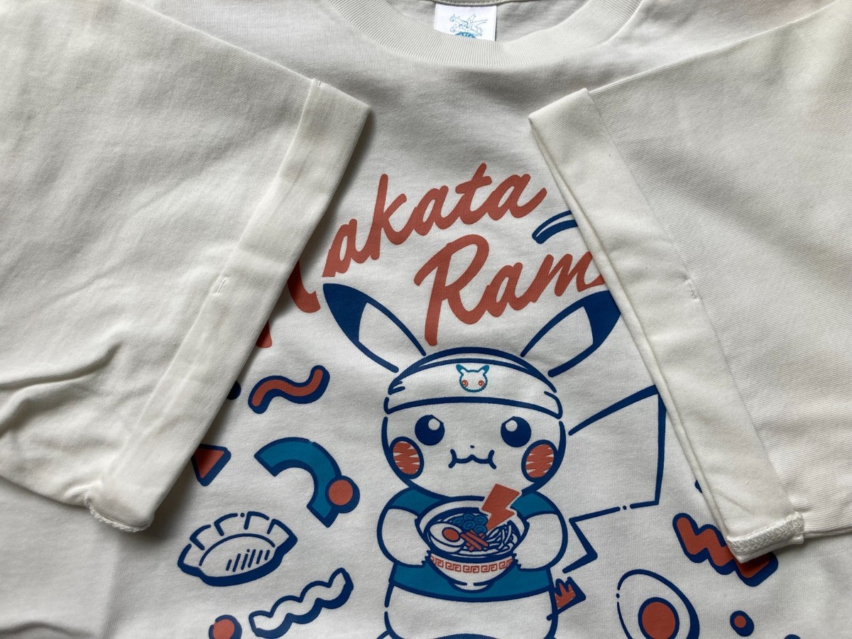 Pokemon Center Fukuoka Ramen Pikachu T-Shirt L White Japan