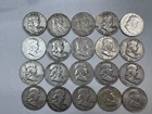 Lot 43:  Lot of (20) Franklin Half Dollars - 90% Silver Bulk Lot.