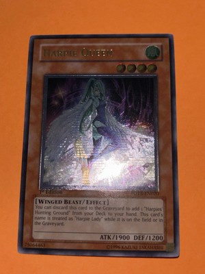 YuGiOh FOTB-EN020 HARPIE QUEEN ULTIMATE RARE *1st Edition NM Misprint Foil Shift