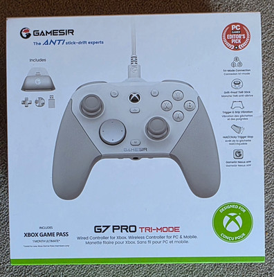 GameSir G7 Pro Tri-Mode Controller Weiß/Grau für Xbox, PC & Mobilgeräte, NEU/OVP