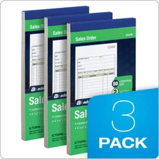 Adams 2-Part Carbonless Sales Orders Book/3-pack