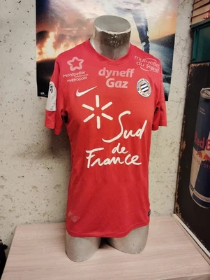 Maillot Foot Nike Montpellier MHSH Porté En Match Sambia #6 2018 2019 Taille M - Photo 1/4