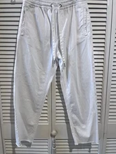 Rag & Bone Pants Womens S/P Drawstring White Linen Bradford?   SALE