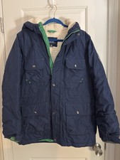 Lands' End Youth Blue Expedition Waterproof Winter Down Parka Coat XL 18-20 