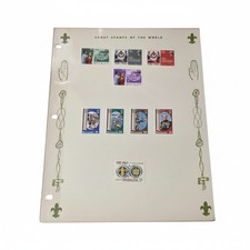 Vintage Scouting Stamp Collection 4 Countries Lot - Philately 24 Pages Album