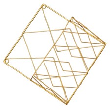 Image of Wall Mount Basket Magazine Rack for Home and Office Display Bookshelf Hanging