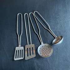 4- 7.5" Kitchen Stove Little Girls Play Set Kitchen Spatulas Ladles Strainer