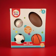MINI SPORTS BALLS- SET OF 4 - PERFECT FOR INDOOR/OUTDOOR FUN AGES 3 AND UP 