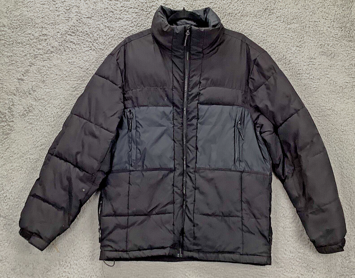H&M Quilted Puffer Jacket Women M Black Lined full Zip Pockets