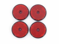 4 X RüCkstrahler ROT Ø 60Mm Reflektor Seitenstrahler Katzenaugen AnhäNger LKW