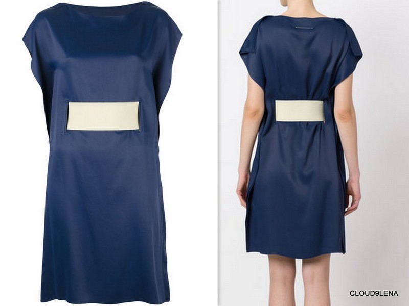 NWT MAISON MARGIELA MM6 (Made in ITALY) BLUE Belted luxe  display picture 1