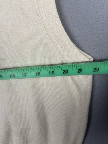 Byron Nelson Eleven Straight Men's Sweater Vest XL Ivory Cream V Neck Golf 3715 - Picture 5 of 12