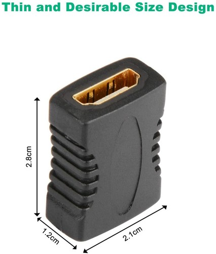 ADATTATORE HDMI FEMMINA CONNETTORE ACCOPPIATORE PER CAVI GIUNZIONE CAVO PROLUNGA - Afbeelding 4 van 5
