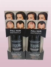 TOPPIK HAIR BUILDING FIBERS FULL HAIR INSTANTLY DARK BROWN 0.42 OZ LOT OF 2