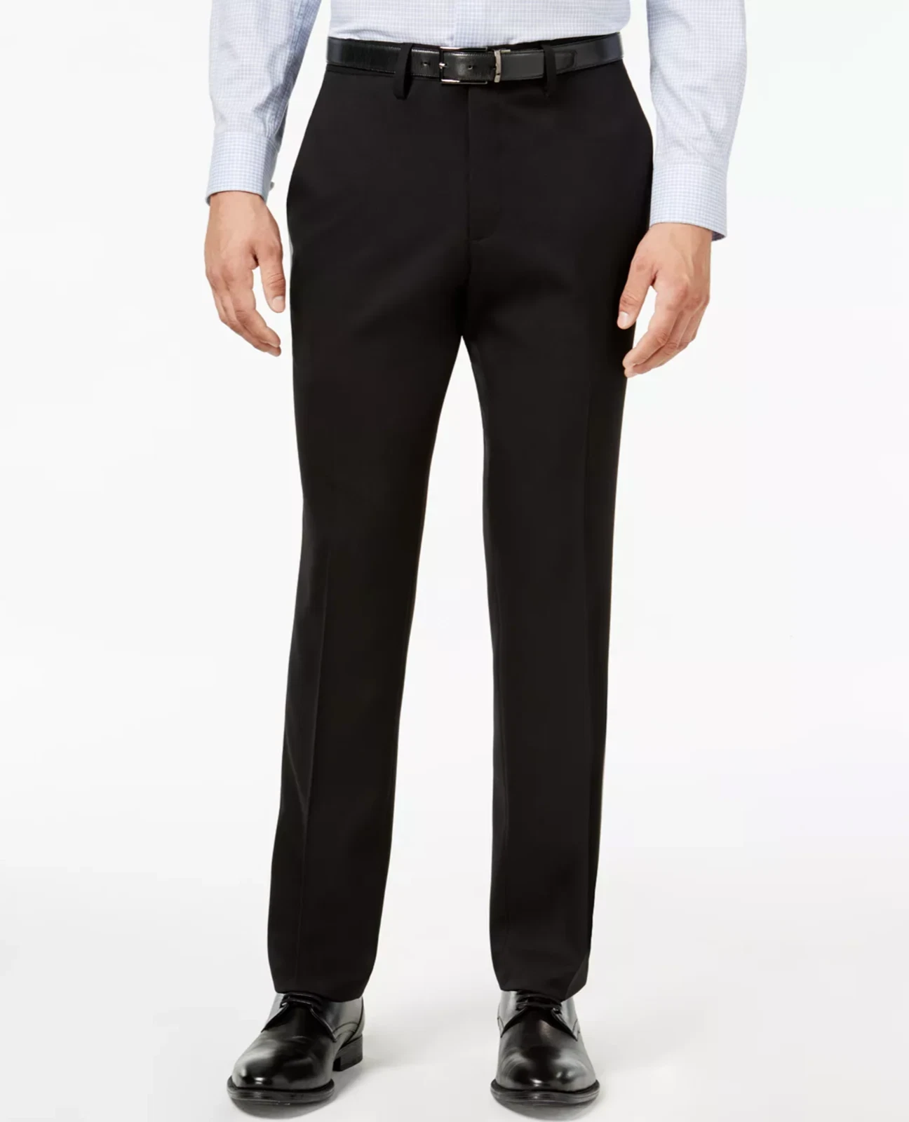 Kenneth Cole Reaction Men's Slim-Fit Stretch Gabardine Dress Pants - Black 32x30