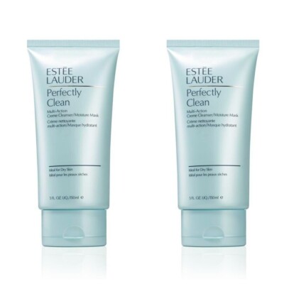 2x Estee Lauder Perfectly Clean Multi-Action Creme Cleanser/Moisture Mask 5.0 oz