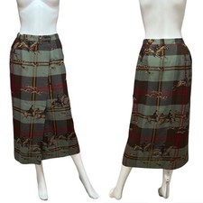 VTG Polo Ralph Lauren Equestrian Horse Wool Skirt Women  s Size 6
