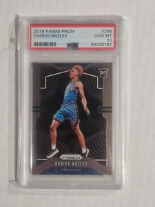 2019 PANINI PRIZM DARIUS BAZLEY RC #289 PSA 10 GEM MINT