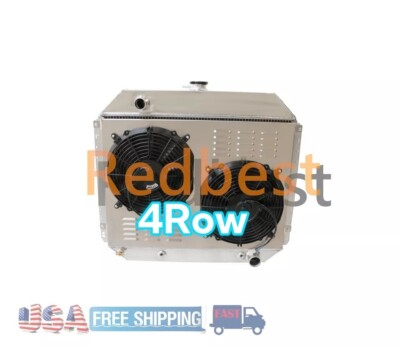 Alu 4Row 26''W Radiator+Shroud Fan For 1966-1979 Ford F-Series Pickup Truck/Chevy