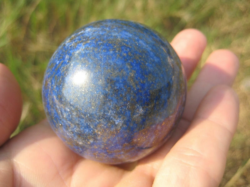 Afghanistan Deep Blue Lapis Lazul Lazuli Crystal stone rock ball