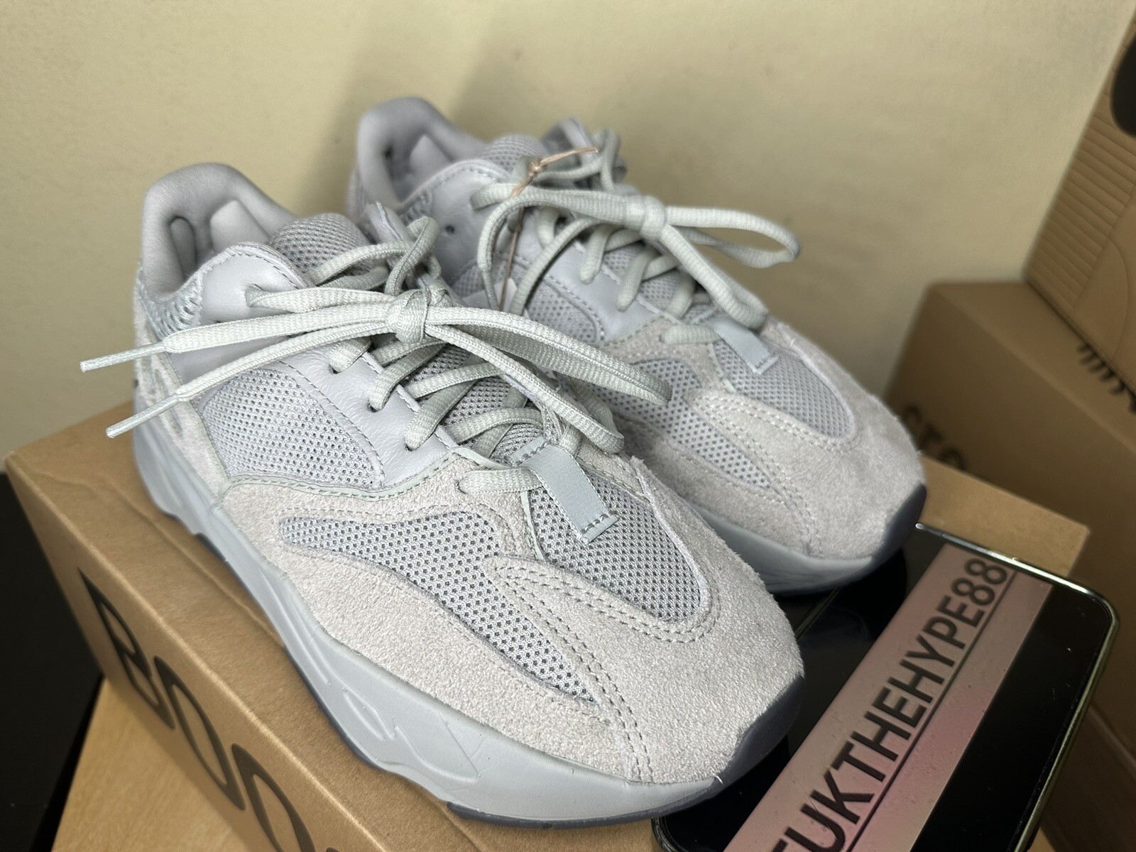 DS Adidas Yeezy Boost 700 V1 Salt EG7487 Men’s size 5 = Women’s size 6.5 image 8