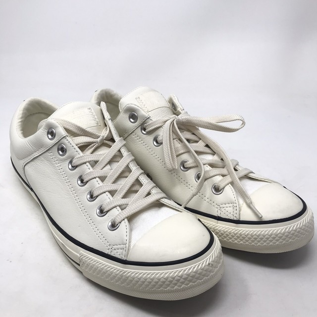 cream leather converse