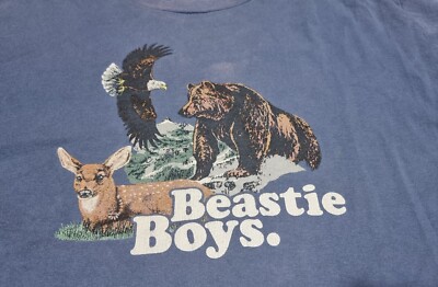 Vintage Beastie Boys Animals Print T-shirt Mike D hip hop rap tee