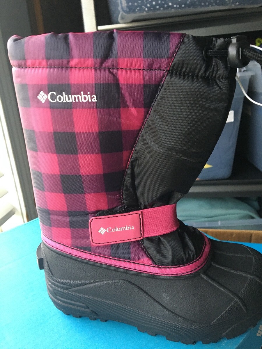 【ゆっけ】Columbia 12-18ヶ月 ピンク 動物柄 COLUMBIA POWDERBUG PRINT YOUTH(Y) BLK/PINK WINTER BOOTS Sz 8