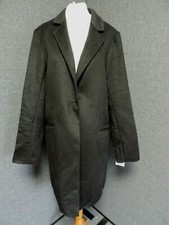 Elle Wool Blend Nina Coat Black Uk 12 Rrp £120 Ln021 Rr 06
