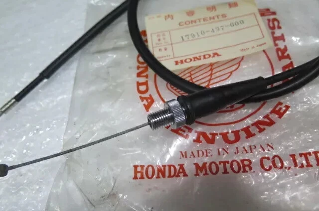 HONDA XL100 XL100S XL125 XL185 S XR185 XR200 THROTTLE CABLE 17910-437-000 NOS JP - Image 3 of 4