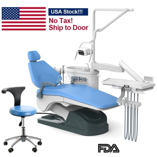 US Dental Unit Chair Computer Controlled DC Motor PU Hard Leather+Doctor's Stool - Picture 4 of 13