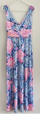 LILLY PULITZER Sloane maxi dress womens sz small resort vneck SWAY WITH ME pink